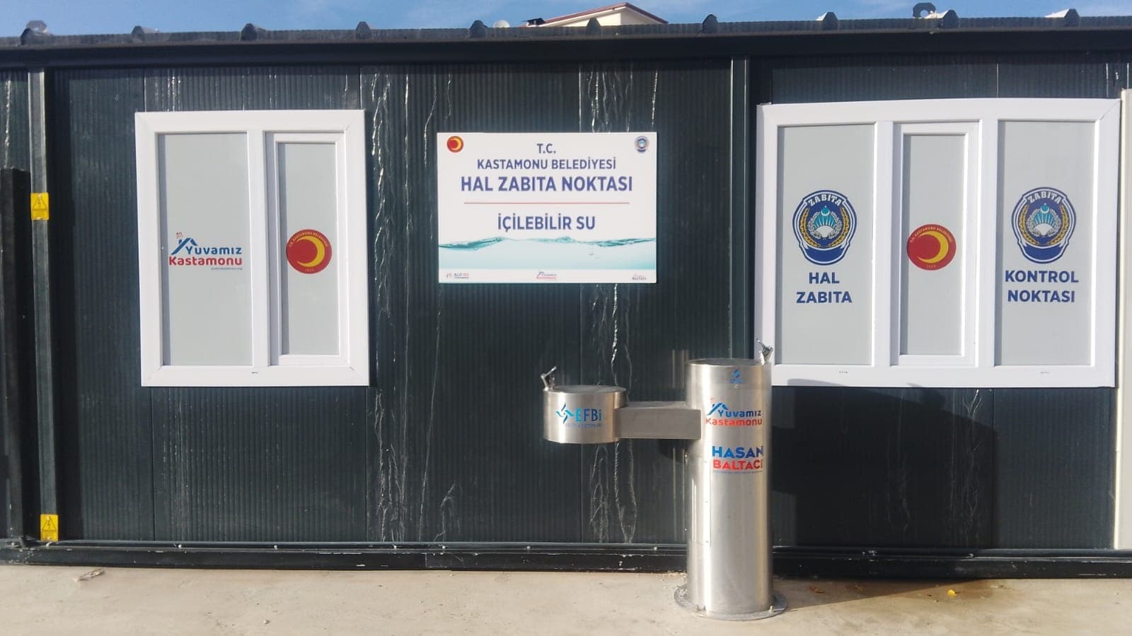 Kastamonu Belediyesi’nden Yeni Hizmet: EFBİ Model Açık Alan İçme Suyu Çeşmesi Hal Zabıta Noktasında Hizmete Alındı