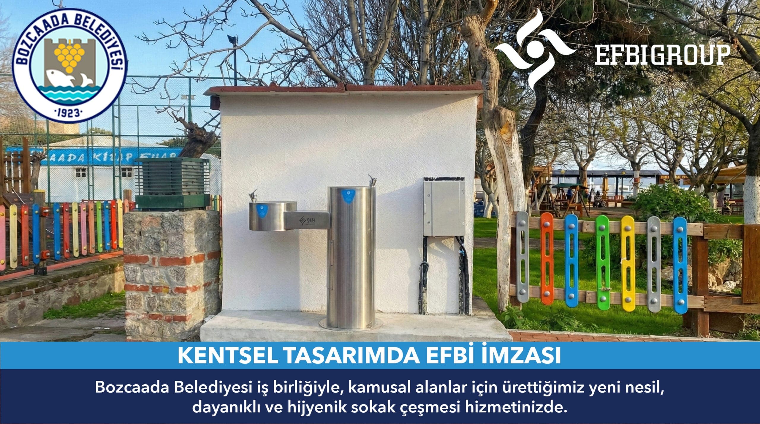 Bozcaada’da Açık Alan Su Çeşmesi Kurulumunu Gerçekleştirdik